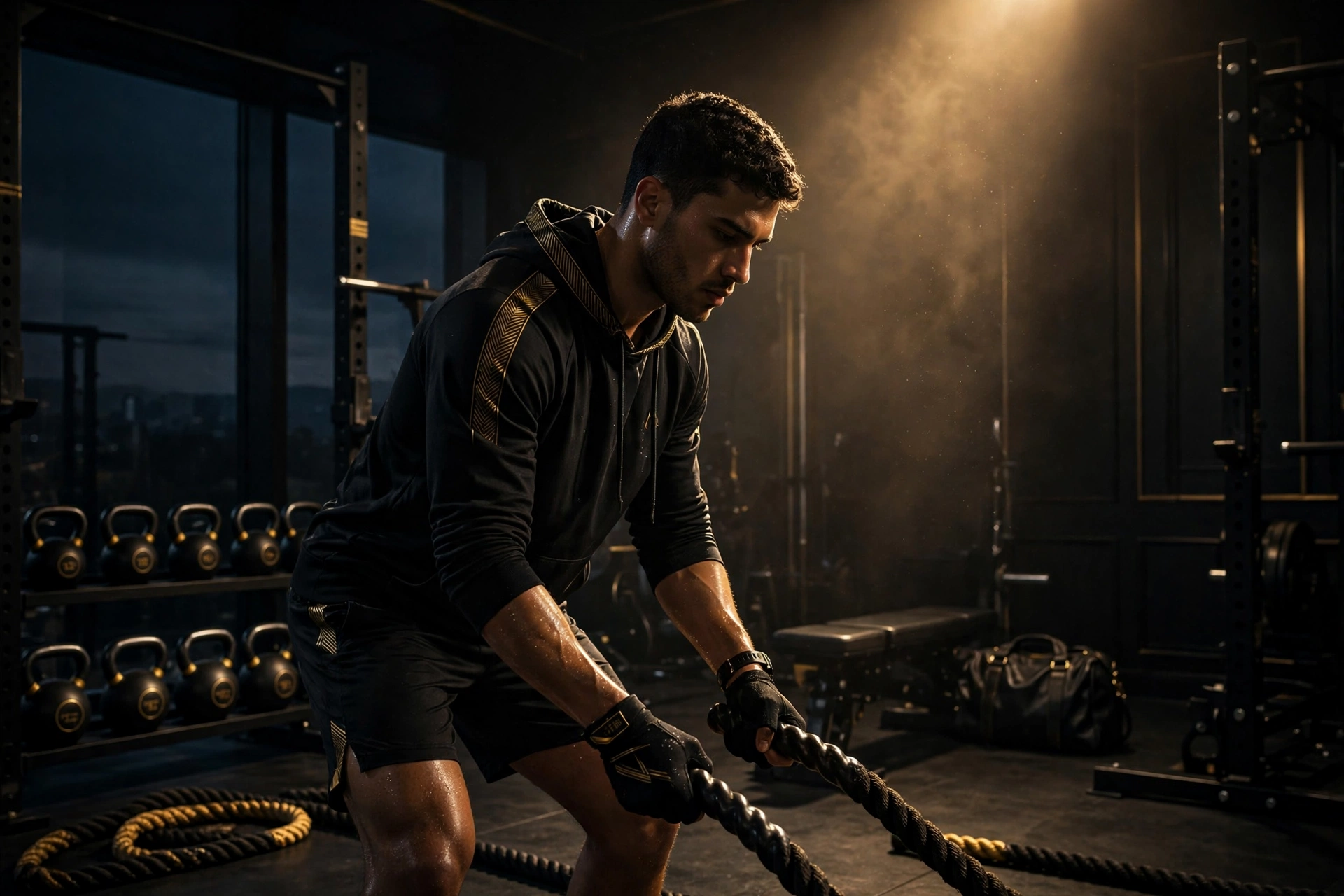 An athlete training alone before dawn to build discipline like the elite